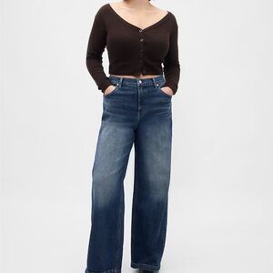 GAP High Rise Stride Wide-Leg Jeans in Vintage Tint